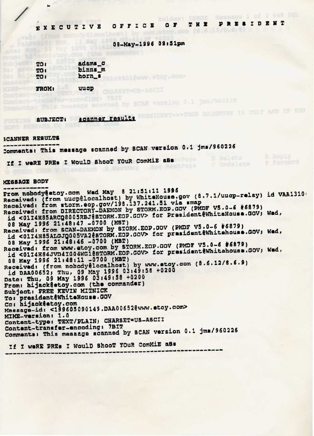 CIA Fax
